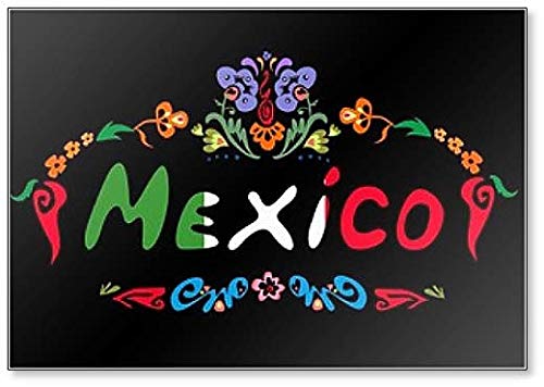 Kühlschrankmagnet mit Mexiko-Schriftzug, Blumenmuster von Foto Magnets