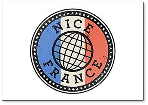 Nice, France – Grunge Style Illustration – Klassischer Kühlschrankmagnet von Foto Magnets