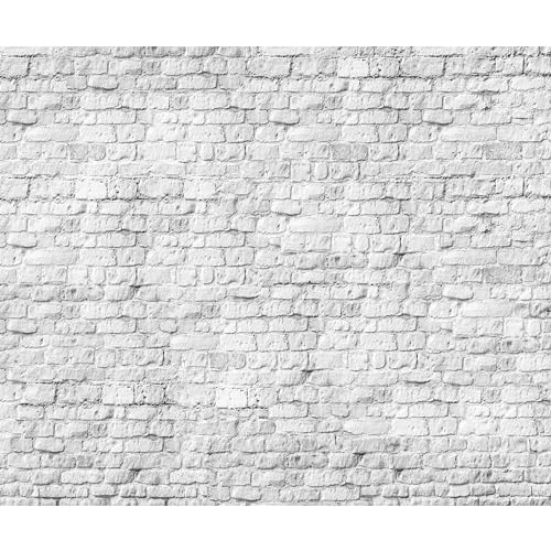 Fototapete murando 350x256 cm Vlies Tapeten Wandtapete XXL Moderne Wanddeko Design Wand Dekoration Wohnzimmer Schlafzimmer Büro Flur weiße Ziegel Mauer f-A-0334-a-a von Fototapete