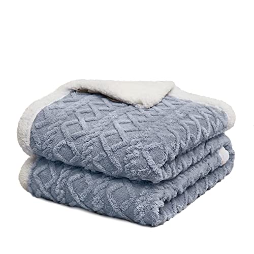 Fouriding Sherpa Fleece Decke,Winter Weiche warme Bettdecken Decken Sofas Decken für Bett Sofa Reise Bettdecke Decke (Blau, 150×200CM) von Fouriding