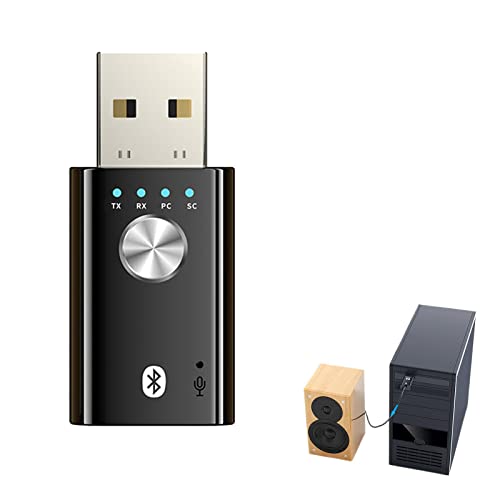 Fowybe 3 Pcs Vier-in-Eins-USB-Wireless-Adapter,Vier-in-Eins-USB-BT-Empfänger - Plug-and-Play-Computersender, der an eine Externe Soundkarte angeschlossen von Fowybe