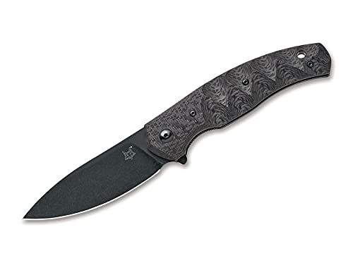 Fox Knives Unisex – Erwachsene Ziggy Carbon Fiber Black Messer, Schwarz, 20 cm von Fox Knives