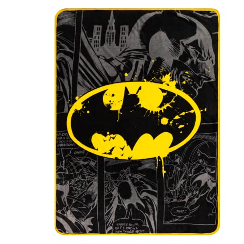 Franco Collectibles Batman Bedding Super Soft Micro Raschel Überwurf, 116,8 x 152,4 cm, offizielles Lizenzprodukt von Franco
