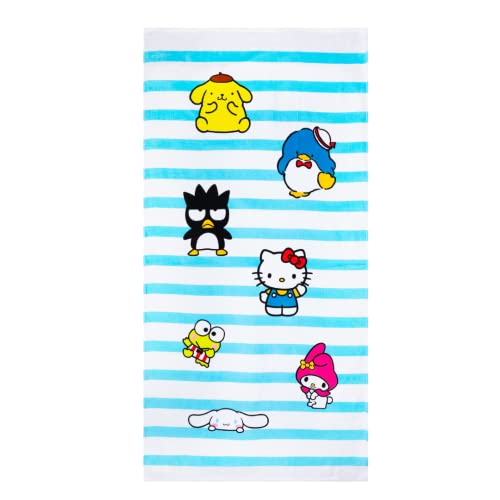 Franco Collectibles Sanrio Hello Kitty & Friends Badetuch, Baumwolle, 152,4 x 76,2 cm, offizielles Lizenzprodukt von Franco