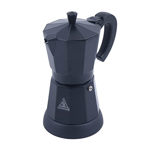 Frederimo Espressokocher Schwarz, 300ml Elektrische Kaffeemaschine Elektrisch Espressomaschine MokkaKanne Espresso Maker für 4-6 Tassen von Frederimo