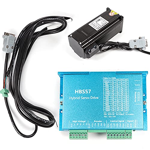 Nema23 Closed Loop Schrittmotor Kit, 3.6Nm 4A CNC Treiber HBS57 Closed Loop Stepper Motor+Driver für CNC Graviermaschine Schrittsystem-Upgrades geeignet sind von Frederimo