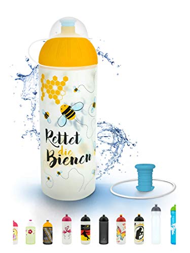 FreeWater Trinkflasche 700 ml, Rettet die Bienen, transparent: schadstofffrei, spülmaschinengeeignet, auslaufsicher, langlebig von FreeWater