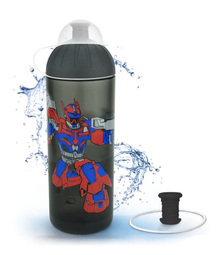 FreeWater Trinkflasche 700 ml, Roboter, anthrazit: schadstofffrei, spülmaschinengeeignet, auslaufsicher, langlebig von FreeWater