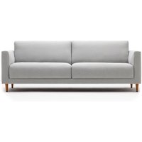 freistil - 141 Sofa 3-Sitzer, L 190 cm, Kegelfuß Eiche natur / Bezug lichtgrau (3007) von freistil Rolf Benz