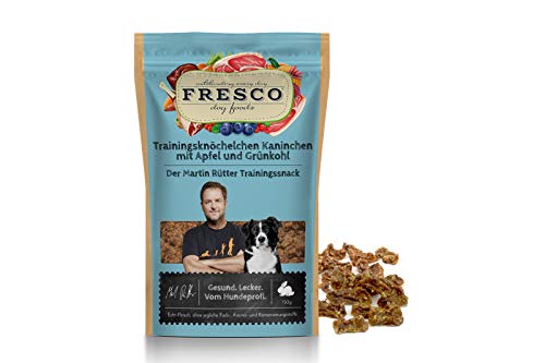 Fresco Kopie I Martin Rütter Trainingssnack I Kaninchen mit Apfel & Grünkohl I 5X 150g von Fresco