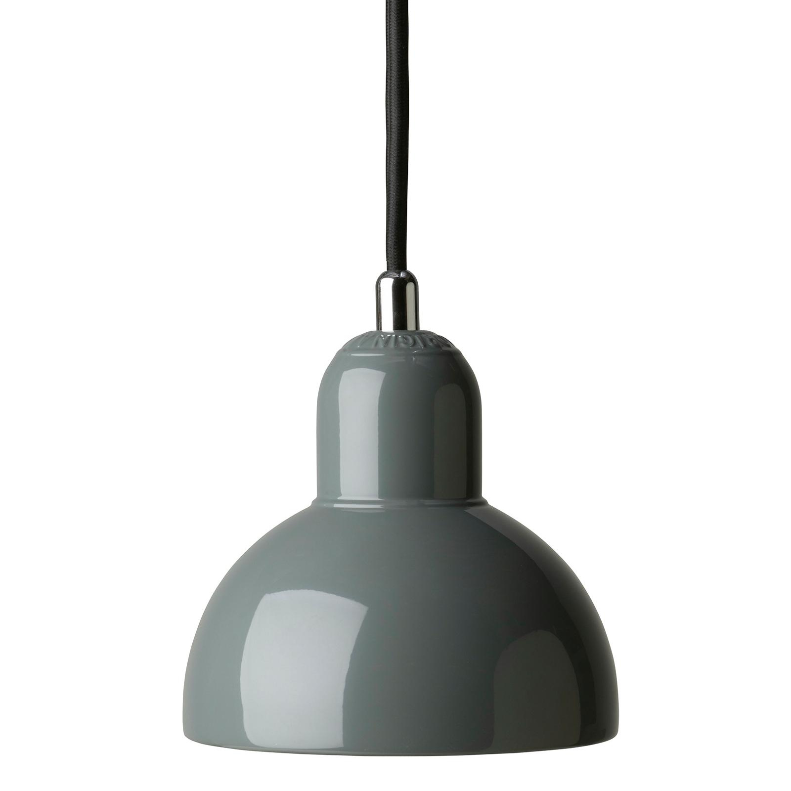 Fritz Hansen - Kaiser Idell™ 6722-P Pendelleuchte - schiefer/lackiert/H 15,5cm / Ø 14,5cm/Kabel schwarz von Fritz Hansen