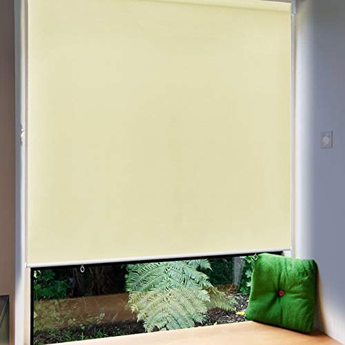 Froadp 100x240cm Senkrechtmarkise Außenrollo Sichtschutzrollo Reflektierende Thermofunktion Balkonrollo für Fenster & Türen(Beige) von Froadp