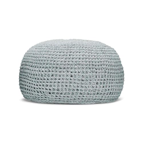 Best Pouf Ronda 55x55x41cm Soft Blue von Froschkönig24