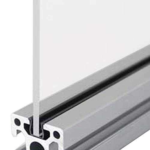 4 Stück FUCHS Scheibenhalterung NUT 8 T-Slot Glashalter ohne Bohrungen Glasklemme für Konstruktionsprofile Aluminiumprofile von Fuchs Design