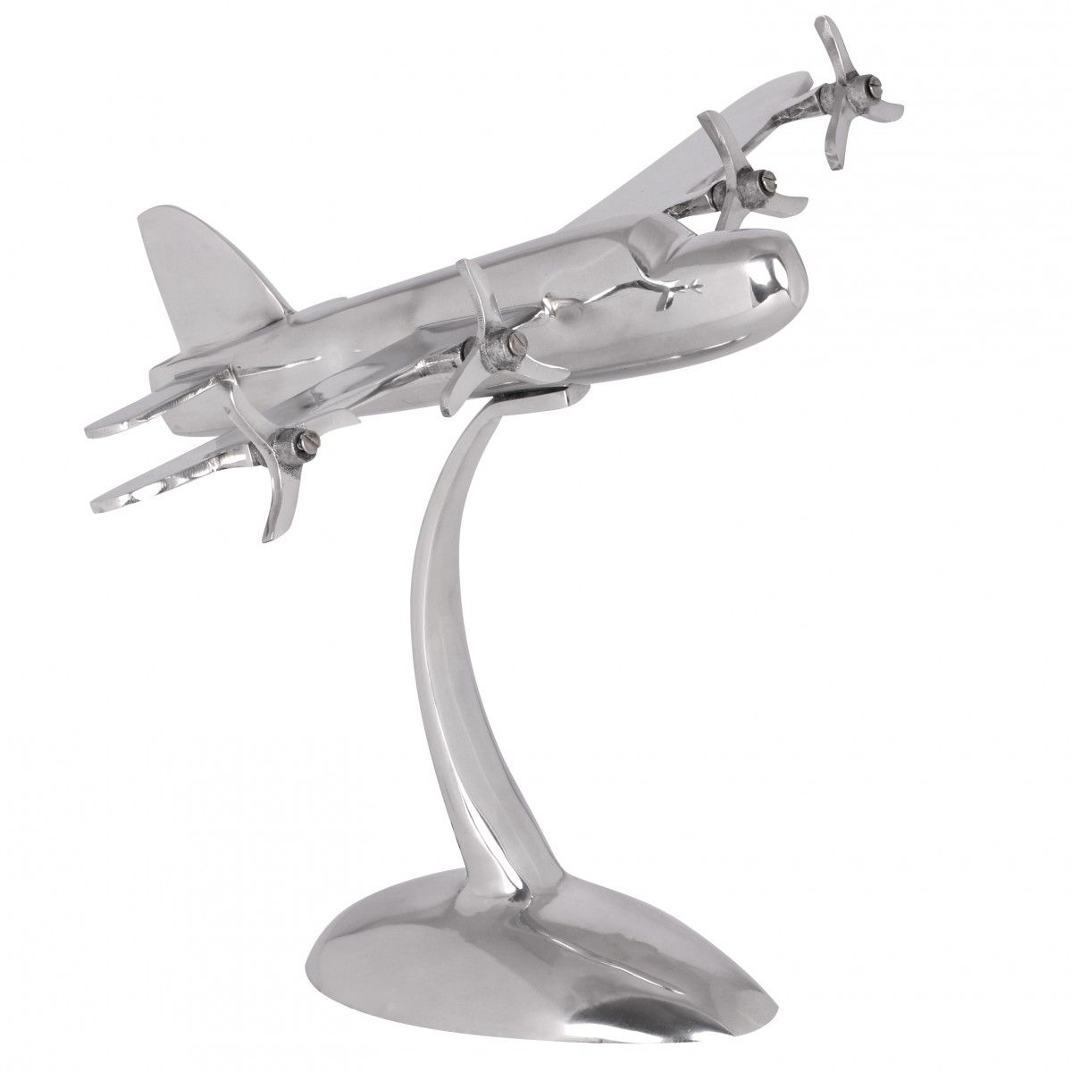 Design Deko Flugzeug Propeller aus Aluminium Farbe Silber von Fun Moebel