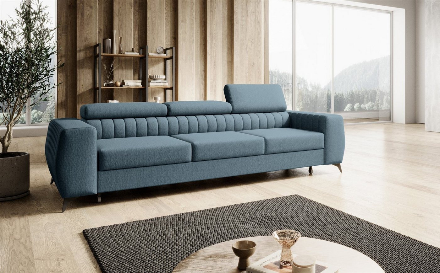 Fun Möbel Big-Sofa Couchgarnitur FARGO Mega-sofa in Stoff Vogue, einstellbare Kopfstützen, inkl. Schlaffunktion, frei im Raum stellbar von Fun Möbel