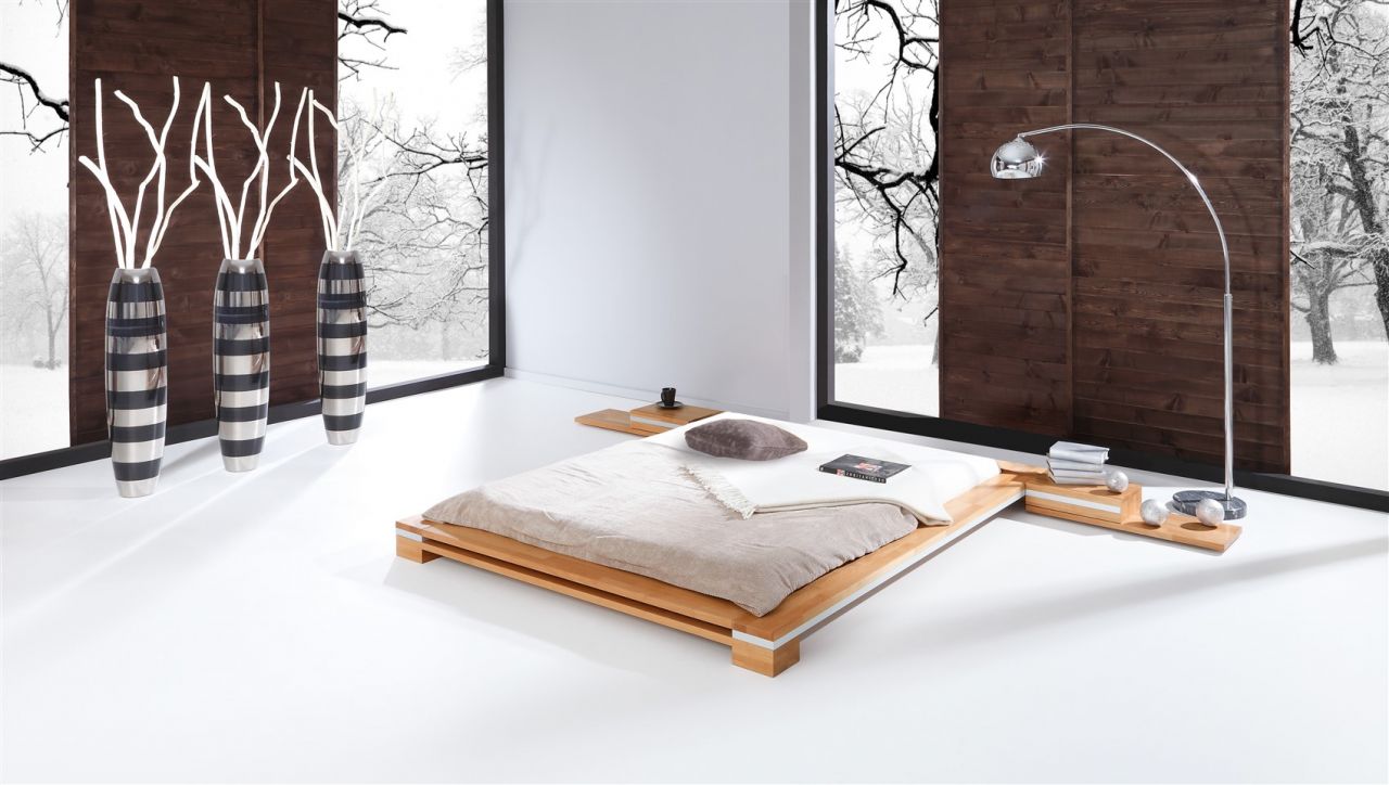 Massivholzbett Bett Schlafzimmerbett TOKYO Buche massiv 80x200 cm von Fun Moebel