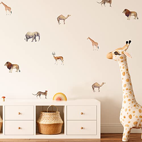 funlife 36 Stück Wandaufkleber für Kinderzimmer Babyzimmer, selbstklebende PVC-Wandtattoo Wandsticker, Boho-Stil-Aufkleber für Mädchen Jungen Baby, Waldtiere von Funlife