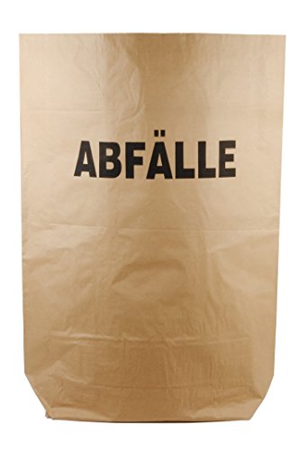 Funny AG-795 Papiermüllsack "Abfälle", 120 L, Braun (25-er Pack) von Funny