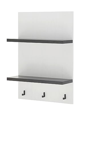 Küche Hängeschrank in weiß Pinie und schwarz/anthrazit Industrial Design Küchenschrank hängend Hängeschrank Gewürzschrank93 x 90 cm Stove (Küchenregal) von Furn.Design