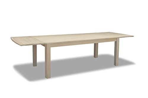 Furnhouse Ibbe Design Ansteckplatte Tischplatte für Paris Ausziehbar Esstisch Natur Massiv Weißöl-Finish Eiche Holz Esszimmer Tisch, L50x B90x H2,5 cm von Furnhouse