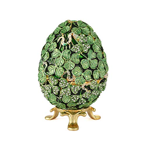 Furuida Fabergé-Schmuckkästchen, emailliert, mit Scharnier, klassische Ornamente, Metall, Geschenk, für Heimdekoration von Furuida