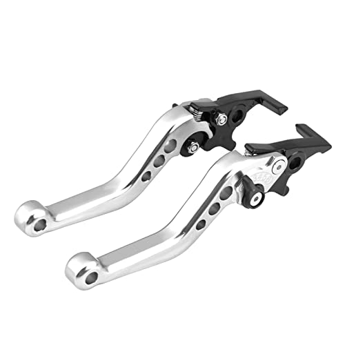 Fydun Motorrad Bremshebel 1 Paar Kupplungshebel CNC Aluminium Doppel Scheibenbremse Hebel Kupplungsbremshebel für Motorrad Roller Modifikation (Weiß) von Fydun