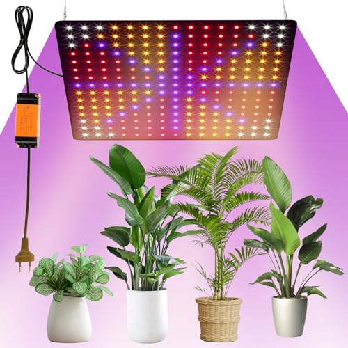 Fyeme Grow Light LED Pflanzenlampe 45W Pflanzenlampe Led Vollspektrum Wachstumslampen mit Haken für Pflanzen für Zimmerpflanzen Gemüse Blume (rot+blau+weiß+orange) von Fyeme