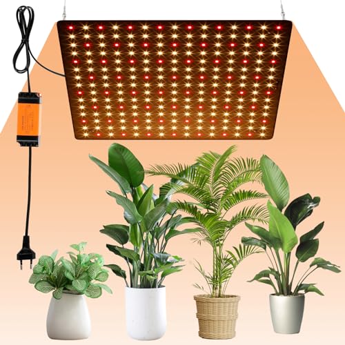 Fyeme Grow Light LED Pflanzenlampe 45W Pflanzenlampe Led Vollspektrum Wachstumslampen mit Haken für Pflanzen für Zimmerpflanzen Gemüse Blume (weiß+rot) von Fyeme