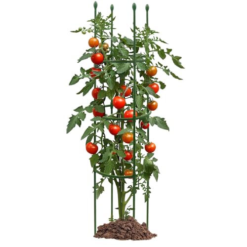 G-LEAF 1 Stück Garten Rankhilfe Tomatenkäfig Pflanzenstütze Obelisk Klettergerüst Spalier| Rankgitter Kletterhilfe| Kletterpflanzen,Tomaten,Rosen (140cm) von G-LEAF