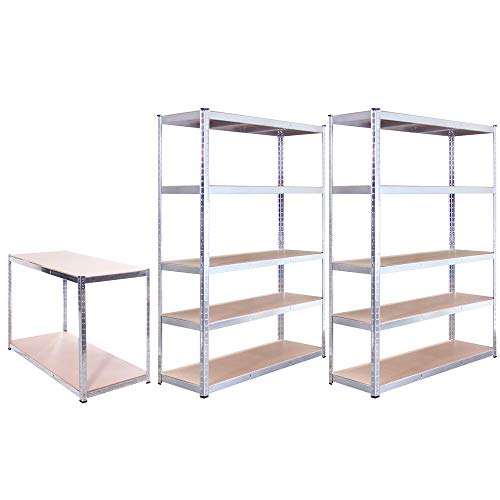 Garage Shelving Units & Workbench: 180 x 90 x 45-2 Bay - Galv. - 5 Tier von G-Rack