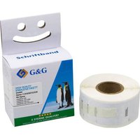 G&G Etiketten Rolle Kompatibel ersetzt DYMO 11353, S0722530 25 x 13mm Papier Weiß 1000 St. Permanen von G&G