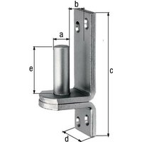 318222 Kloben auf Platte 16x13mm Edelstahl - GAH von GAH