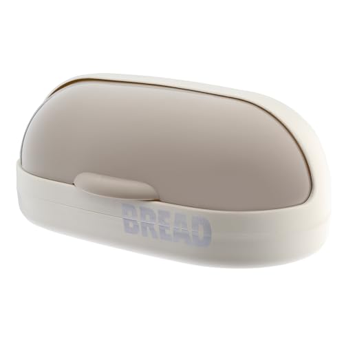 Galicja Brot Aufbewahrungsbox Molly – Brotkorb Modern –brotaufbewahrungsbox – Brot Plastik – Brotbehälter Für Brot Frisch – Brotkorb Mit Deckel – Brotaufbewahrung – 37x20x16cm Beige von GALICJA