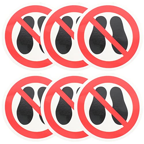 GANAZONO „Nicht Auf Die Oberfläche Treten“-Aufkleber 6 Stück Schild „Nicht Auf Oberfläche Treten“ Rund Selbstklebend Zum Abziehen Aufkleben Sicherheitswarnaufkleber Für Industrielle von GANAZONO