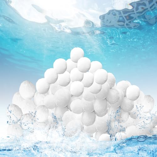 Pool Filterbälle: 1500g Filterballs für Sandfilteranlagen, Ersetzt 50kg Filtersand Quarzsand, Extra langlebige Filterbälle für Pool Sandfilter, Schwimmbad, Filterpumpe, Poolreinigung Zubehör von GAOUTO