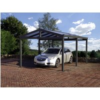 GARDENDREAMS Carport »Satteldachcarport«, B x T x H: 610 x 700 x 303 cm, anthrazit - grau von GARDENDREAMS