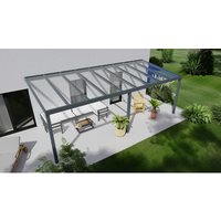 GARDENDREAMS Terrassenüberdachung »Easy Edition«, Breite: 700 cm, Dach: Glas, anthrazitgrau von GARDENDREAMS