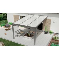 GARDENDREAMS Terrassenüberdachung »Expert«, BxT: 300 x 400 cm, grau / RAL9007 von GARDENDREAMS
