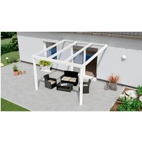 GARDENDREAMS Terrassenüberdachung »Legend«, BxT: 300 x 350 cm, weiß / RAL9016, Glasdach - weiss von GARDENDREAMS