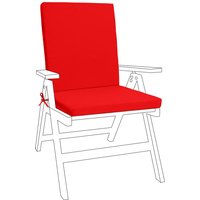 Draussen-Klappstuhl-Sitzkissen mit sicheren Bändern und elastischem Überzug auf der Rückseite, wasserabweisende Terrassen-Gartenkissen mit von GARDENISTA