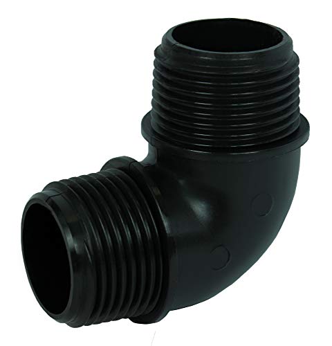 GASMIS PP Gewindefitting Schraubfitting, Winkel 90° AG x AG - 3/4"x3/4", 26,44 mm Außengewinde, Anschlussstück, 2 Stück von GASMIS