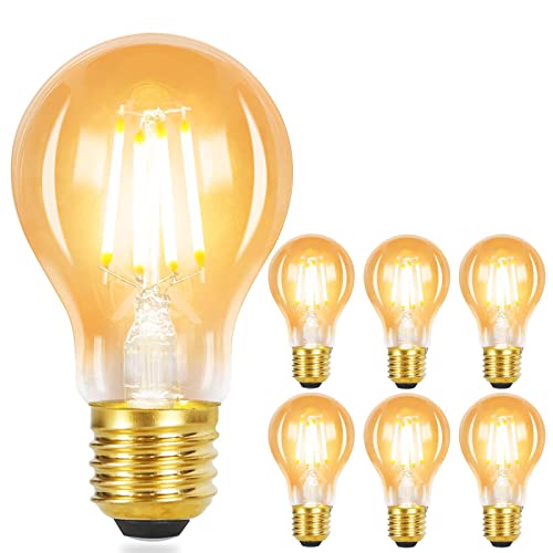 GBLY LED Glühbirne E27 Vintage Lampe - Warmweiß Filament Leuchtmittel Retro Edison Glühlampe Birne Energiesparlampe Glas 4W für Haus Esszimmer Industrial Küche Flur Bar von GBLY
