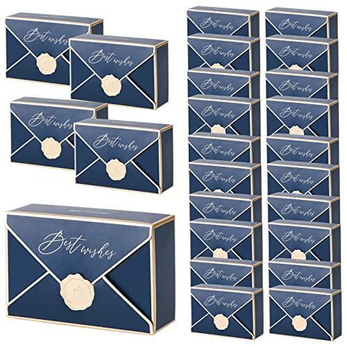 Geschenkbox, 25 Stück Schachtel Gastgeschenk Box, Pralinenschachtel, Süßigkeit Kästen für hochzeit, Party, Taufe, Geburtstag, Weihnachten Süßigkeiten (Blau) von GDWD