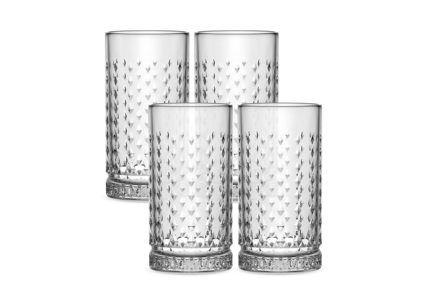 GENTOR Gläser-Set GENTOR 4er Set Longdrinkglas-Set Wasserglas Saftglas Kristallglas, 4-teilige Kristallgläser 460ml von GENTOR
