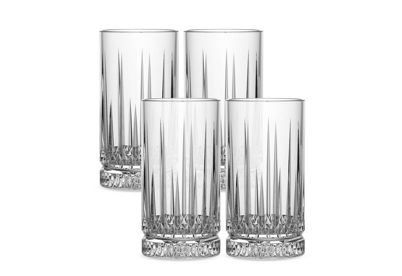 GENTOR Gläser-Set GENTOR Glas Set Longdrinkglas 4er Set Wasserglas Saftglas Kristallglas, 4-teilige Kristallgläser 460ml von GENTOR
