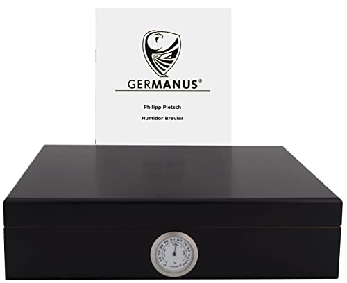 GERMANUS Humidor Movella II für 30 Zigarren, Schwarz von GERMANUS