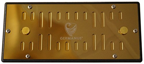 GERMANUS Metall Humidor Befeuchter mit Kristallen Kassette XL Gold II, regelbar von GERMANUS