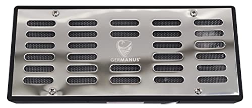 GERMANUS Metall Humidor Befeuchter mit Kristallen Kassette XL Silber III von GERMANUS