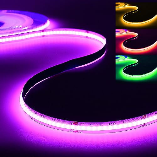 5M RGBW COB LED Strip 24V LED Streifen 784LEDs/M 3920LEDs LED Band Selbstklebend LED Lichtband für Innen Heim Deko (Ohne Netzteil und Controller) von GEYUEYA Home
